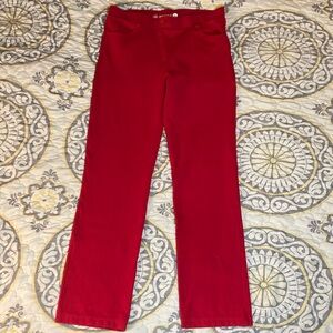 Betabrand Dress Pant Yoga Pant in Red Size Large